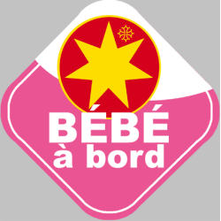 bébé à bord fille Occitane - 10cm - Sticker/autocollant