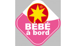 bébé à bord fille Occitane - 10cm - Autocollant(sticker)