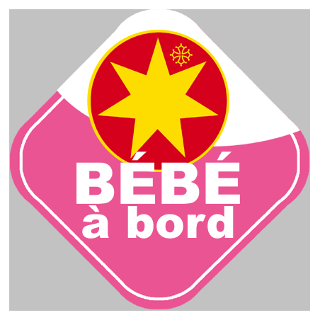 bébé à bord fille Occitane - 10cm - Autocollant(sticker)