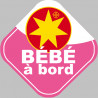 bébé à bord fille Occitane - 10cm - Autocollant(sticker)