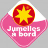 bébé à bord jumelles Occitanes - 10cm - Autocollant(sticker)