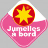 Autocollant (sticker): bebe a bord jumelles Occitanes