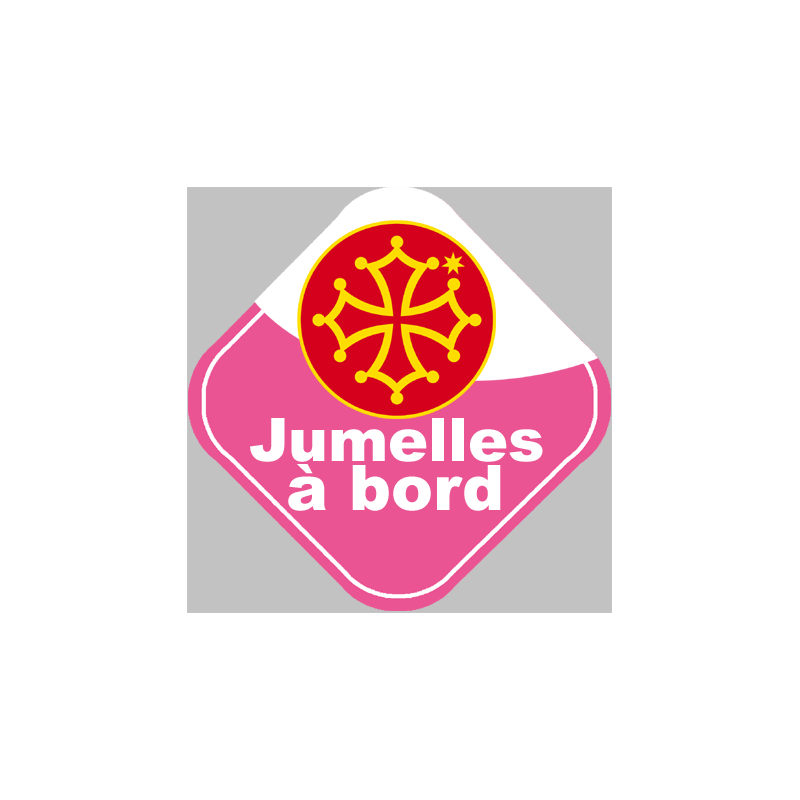 bébé à bord jumelles Occitanes - 10cm - Sticker/autocollant
