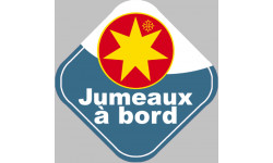 bébé à bord jumeaux Occitans - 10cm - Autocollant(sticker)