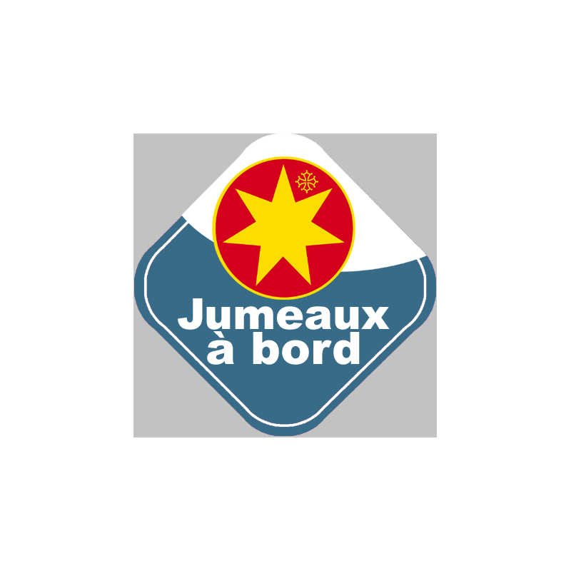 bébé à bord jumeaux Occitan - 10cm - Sticker/autocollant