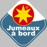 bébé à bord jumeaux Occitans - 10cm - Autocollant(sticker)