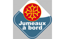 bébé à bord jumeaux Occitans - 10cm - Autocollant(sticker)