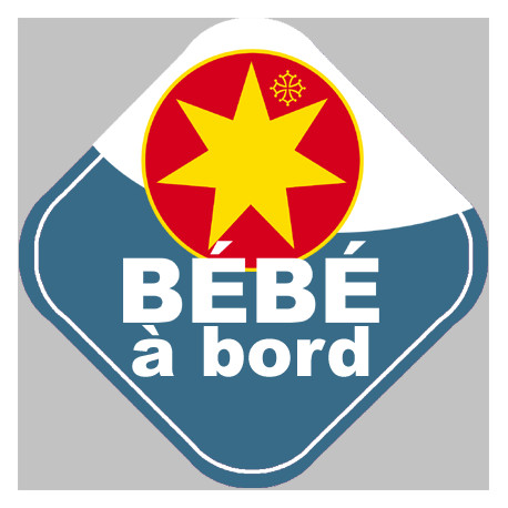 bébé à bord gars Occitan - 10cm - Autocollant(sticker)