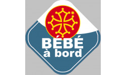 bébé à bord gars Occitan - 10cm - Autocollant(sticker)