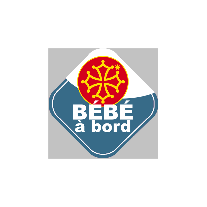 bébé à bord gars Occitan - 10cm - Sticker/autocollant