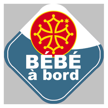 bébé à bord gars Occitan - 10cm - Autocollant(sticker)