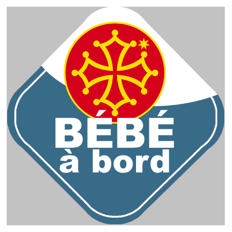 bébé à bord gars Occitan - 10cm - Autocollant(sticker)