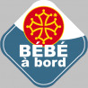 bébé à bord gars Occitan - 10cm - Autocollant(sticker)