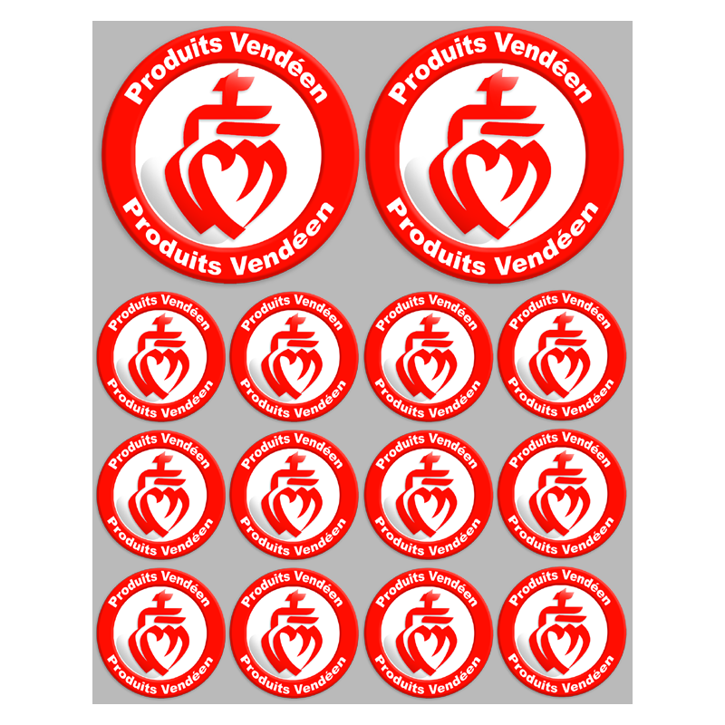 Produits Vendéen - 2fois 10cm - 12fois 5cm - Sticker/autocollant