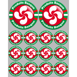 Produits Basques rouge - 2fois 10cm/12fois 5cm - Sticker/autocollant