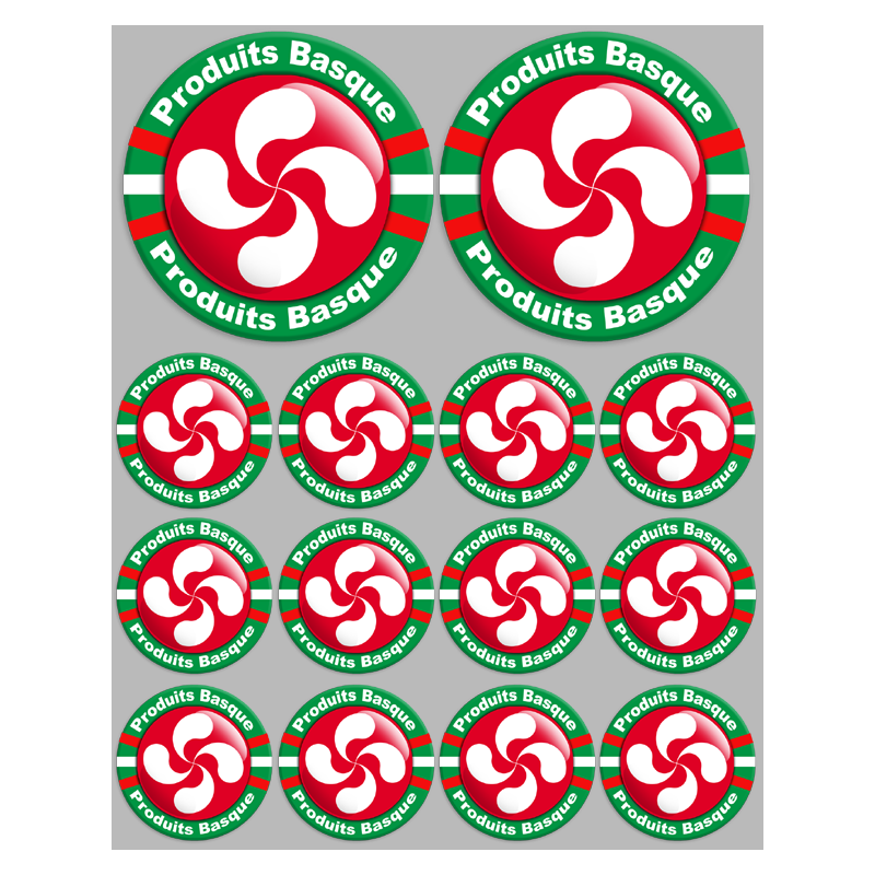 Produits Basques rouge - 2fois 10cm/12fois 5cm - Sticker/autocollant
