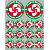 Produits Basques rouge - 2fois 10cm/12fois 5cm - Sticker/autocollant
