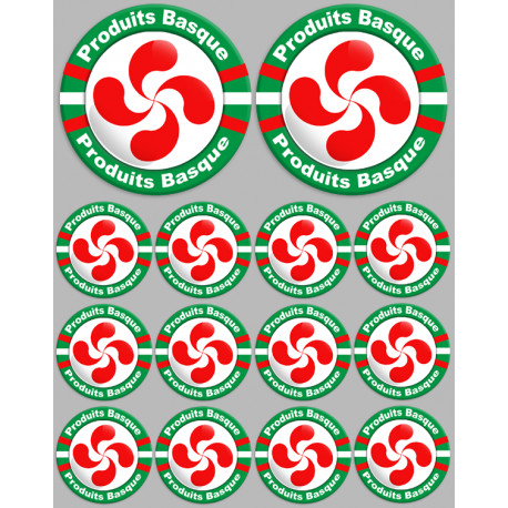 Produits Basque - 2fois 10cm/12fois 5cm - Autocollant(sticker)