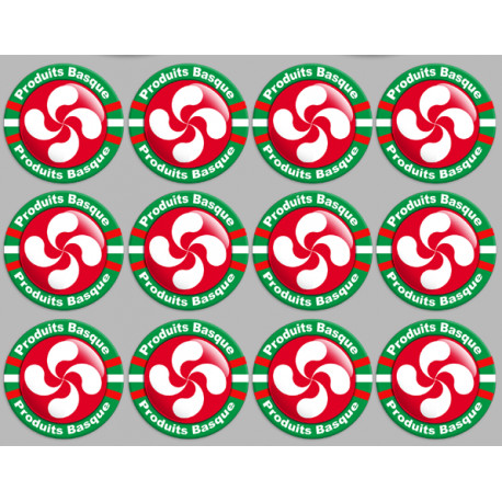 Produits Basque rouge - 12fois 5cm - Autocollant(sticker) Produits Basque rouge - 12fois 5cm - Autocollant(sticker)