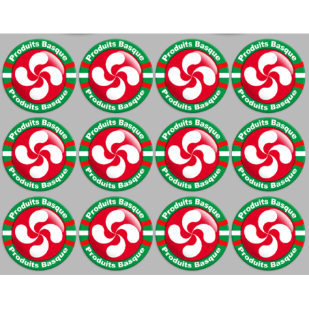 Produits Basques rouge - 12fois 5cm - Sticker/autocollant