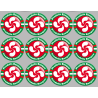 Produits Basques rouge - 12fois 5cm - Sticker/autocollant