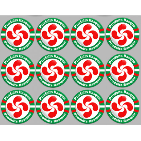 Produits Basque - 12fois 5cm - Autocollant(sticker) Produits Basque - 12fois 5cm - Autocollant(sticker)