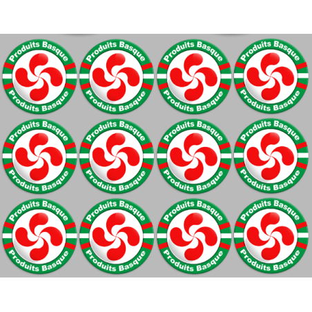 Produits Basques - 12fois 5cm - Sticker/autocollant