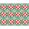 Produits Basques - 12fois 5cm - Sticker/autocollant