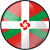Autocollant (sticker): Drapeau basque lauburu effet 3d