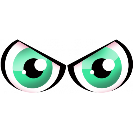 Autocollant (sticker): Paire d yeux verts