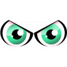 Autocollant (sticker): Paire d yeux verts