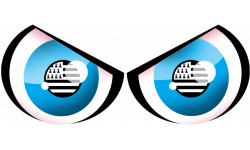 Yeux drapeau breton (29x12cm) - Autocollant(sticker)