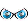 Yeux drapeau breton (29x12cm) - Sticker/autocollant