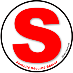 Sérénite sécurite sénior - 15cm - Sticker/autocollant
