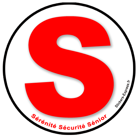 Autocollant (sticker): 3 S Sérénite sécurite sénior