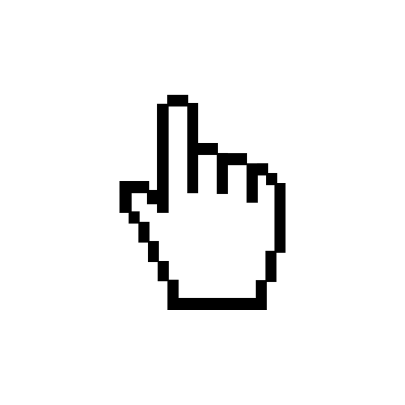 Curseur main - 15x11.5cm - Sticker/autocollant