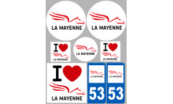 stickers / autocollant département de la Mayenne