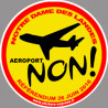 Autocollant (sticker): Non au referendum pour l'aeroport de Notre Dame des Landes