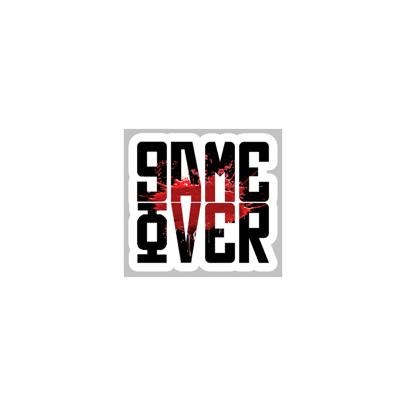 Game Over (15x15cm) - Sticker/autocollant