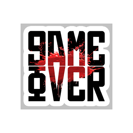 Game Over (15x15cm) - Sticker/autocollant