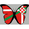 Effet papillon Basque - 15x10,5cm - Autocollant(sticker)