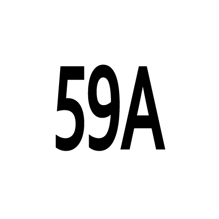 Autocollant (sticker): numéro de rue 59A