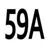 Autocollant (sticker): numéro de rue 59A