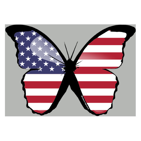 Autocollant (sticker): effet papillon USA