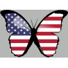 Autocollant (sticker): effet papillon USA