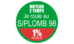 Autocollant : SANS PLOMB 98 - mélange