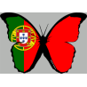 effet papillon Portugais - 15x10.5cm - Sticker/autocollant