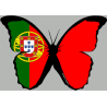 effet papillon Portugais - 15x10.5cm - Sticker/autocollant