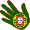 main Portugaise verte - 17x17cm - Sticker/autocollant