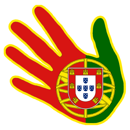 main Portugaise - 17x17cm - Autocollant(sticker)